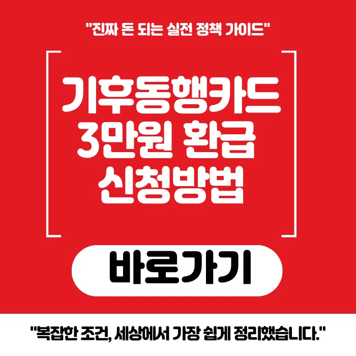 기후동행카드 3만원 환급 신청방법